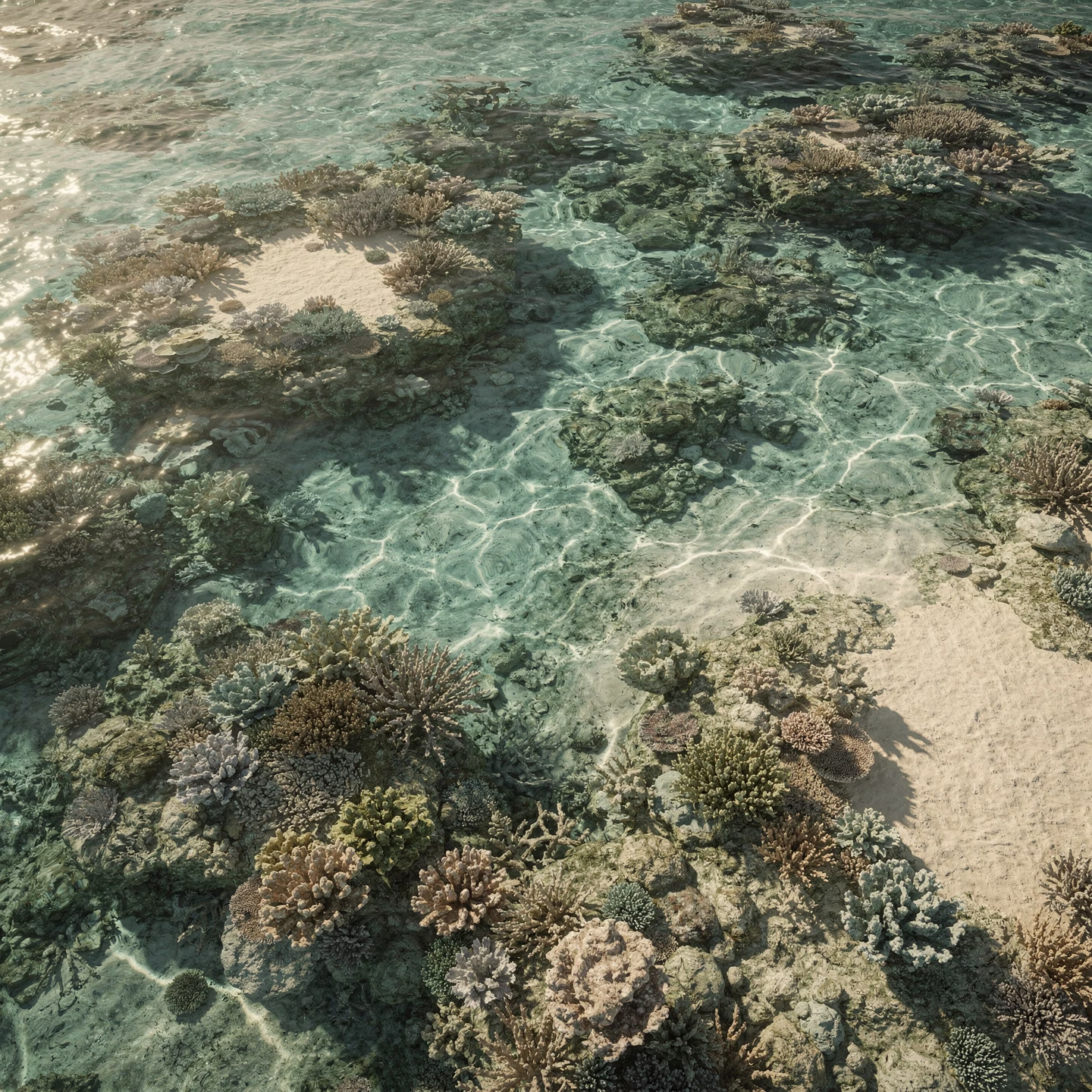 Clear reef waters of St. Lucia